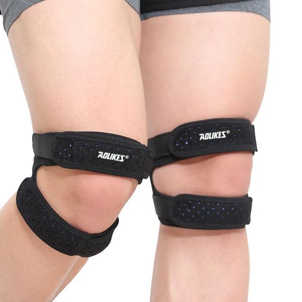 

elbow & knee pads aolikes pc adjustable elastic patella strap neoprene belt for sports, Black;gray