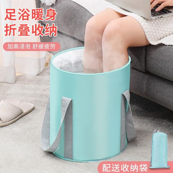 

storage bags portable foot bath bag outdoor travel washbasin over calf foldable thickened insulated wash