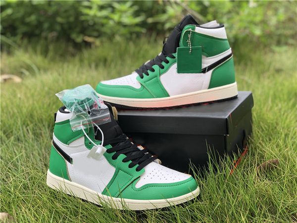 

lucky green jumpman 1 1s basketball designer shoes mens womens running trainers sneakers sports size 40-46come with box