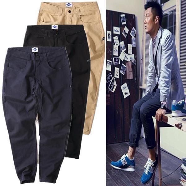 

casual pants trendy all-match men's slim fit cargo, Black