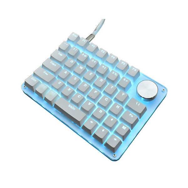 

macro definition key mechanical rgb keyboard for drawing video editing g50 type-c one hand windows macos keyboards