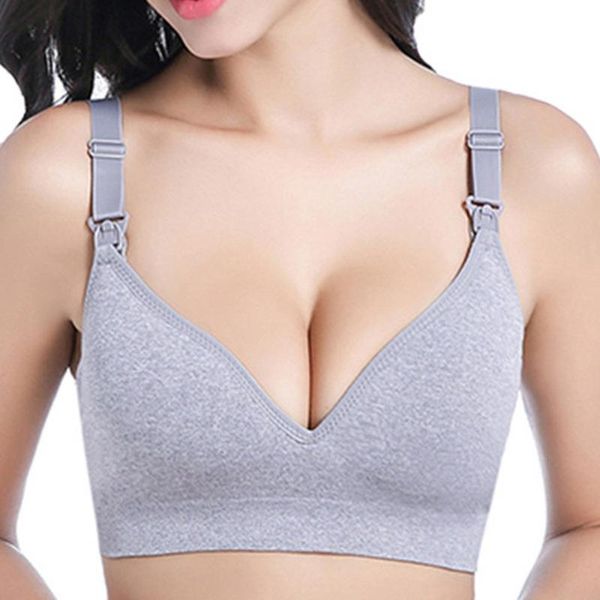 

maternity intimates everyday breast milk underwear open nursing bra seamless crossover push up breastfeeding bras, White