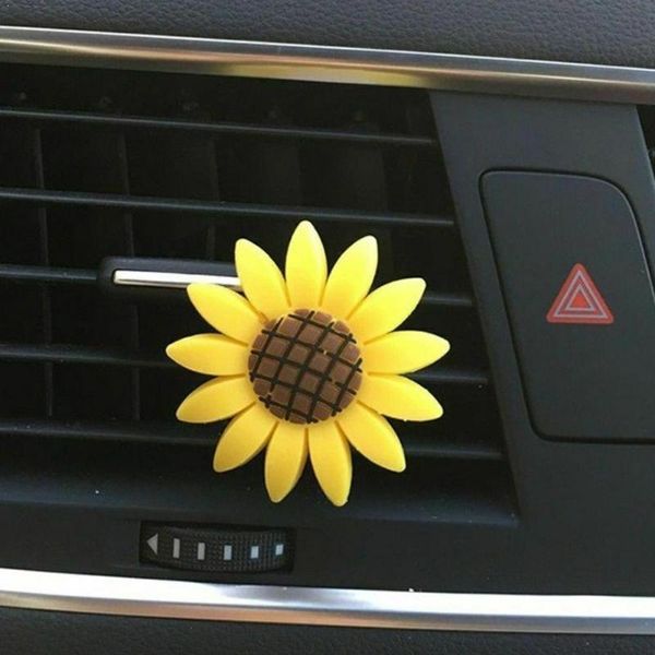 

car air freshener sunflower shape clip conditioner interior decoration outlet orname f a5h7