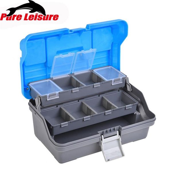 

fishing accessories pureleisure tackle box storage case 32*19*14.5cm gear strong corrosion resistant
