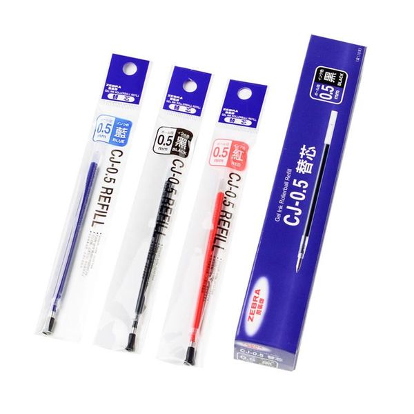 

refills 1 piece japan zebra cj-0.5 0.5mm gel pens for c-jj1, Black;red