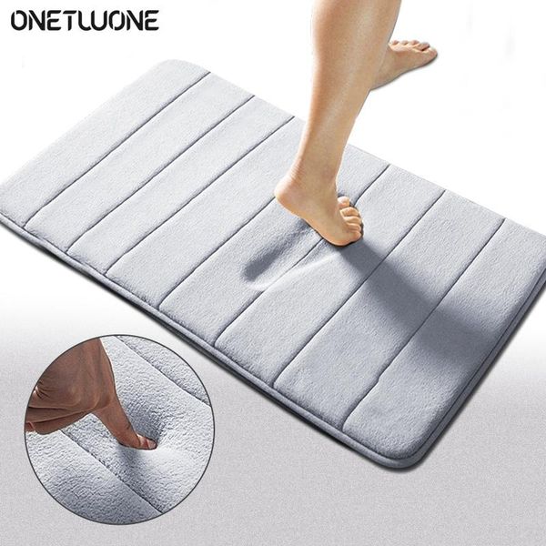 

40x60cm bath mat non-slip bathroom carpet soft coral fleece memory foam rug rugs mats