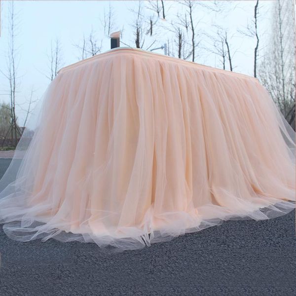 

table skirt birthday party soft tutu tulle tableware cloth halloween christmas decoration home textile