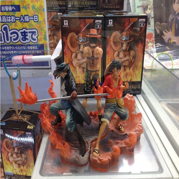 3 teile/satz Anime One Piece Brotherhood II Affe D Luffy Puma D. Ace Sabo PVC Action-figuren Zum Sammeln Modell spielzeug