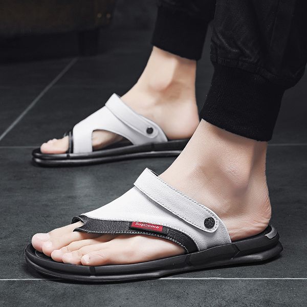 

slippers sandals men's summer dual-purpose sandals for men j2mx, Black