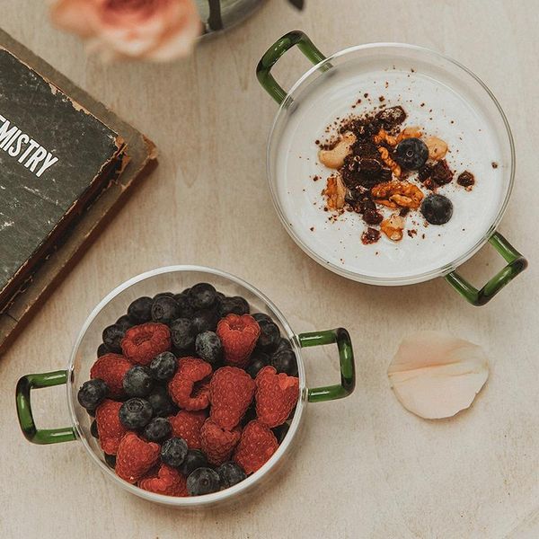 

cyd- ice cream bowl glass fruit vegetable salad dessert bowls green microwavable cutlery tableware home restaurant supplies