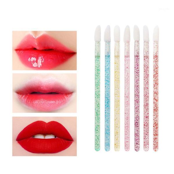 

100pcs crystal mascara wands applicator disposable lip brushes cosmetic eyelash brush make up tools makeup1