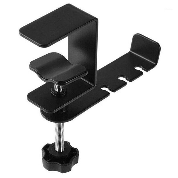 

hooks & rails headphone hanger - 360 degree rotation universal under desk wall mount multifunction save space