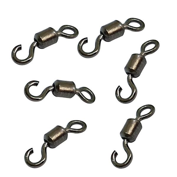 

100/500/1000pcs fast link fishing swivel freshwater ice bass carp lure connector quick change snap hooks