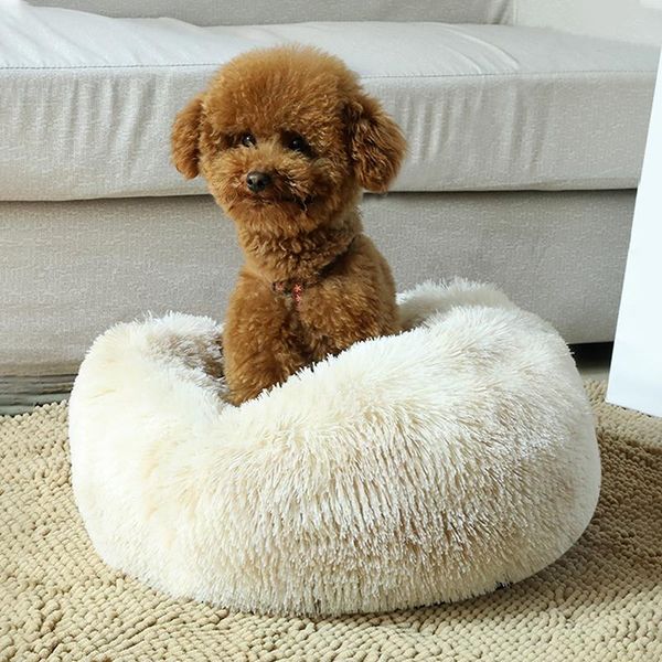 

dog bed sofa plush cat mat beds comfortable house pet round cushion sleeping warm portable supplies 107099 & furniture
