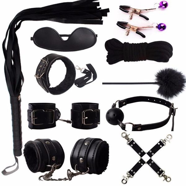 

bondage sm10 pcs set plush binding women's an engine of torture handcuffs role play alternative products wholesale delivery