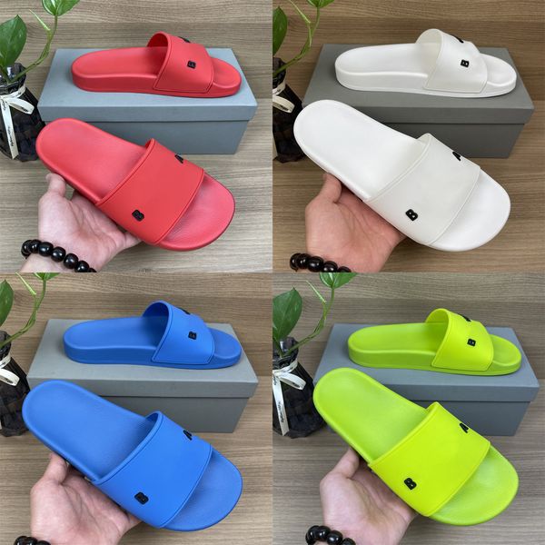 

2022 mens womens slipper three-dimensional font shoes slide summer fashion wide flat sandals flip flop with box size 36-46 quality, Black