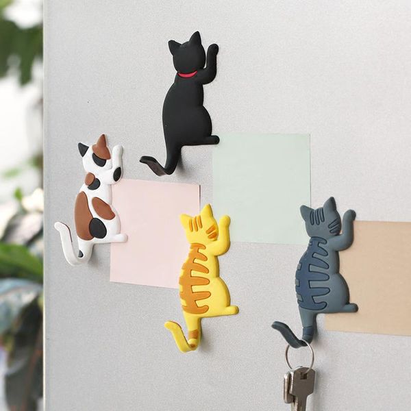 

hooks & rails magnetic cartoon cat the magnets on babys fridge home decorative souvenir refrigerators hook housekeeper wall