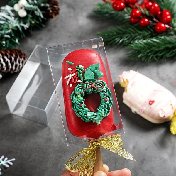 

gift wrap packing box plastic transparent popsicle ice cream boxes dessert cube tray snack wrapping diy kitchen supply
