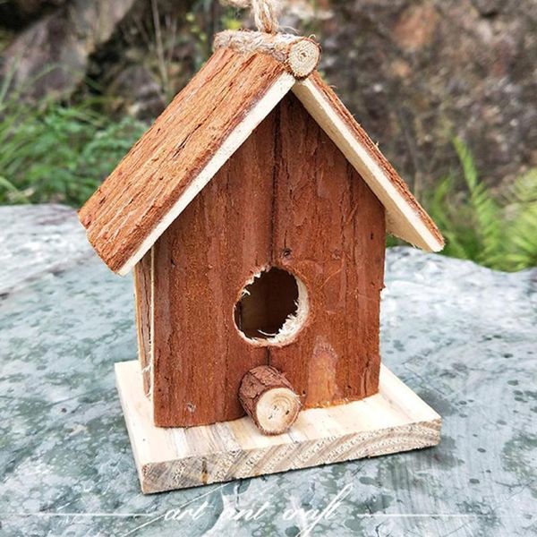 

handmade diclinic wooden bird house for outdoor garden supplies cages