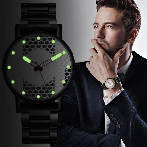 

fashion men's quartz watch business casual imitation sports wristwatch hollow perspective luminous relojes wristwatches, Slivery;brown