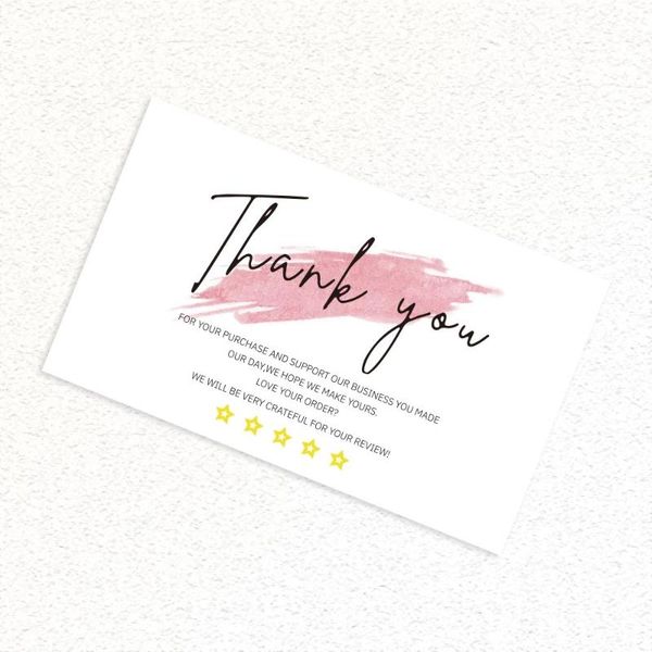 

30pcs/sets natural kraft paper thank you card wedding thanksgiving valentine's day christmas gift wrap