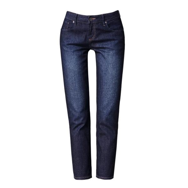 

women's jeans women mid-rise straight pants solid blue casual fit long slim pencil fashion 11253