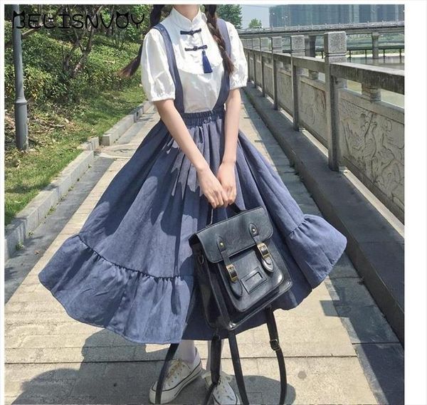 

summer casual kawaii fairy indie womens dresses clothes short sleeve strap maxi dress lolita harajuku cottagecore robe, Black;gray