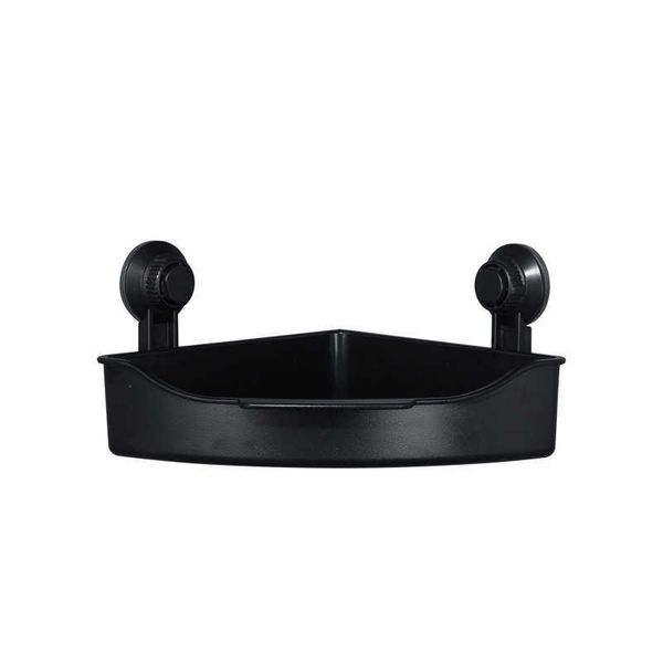 

black bathroom accessory storage suction cup plastic bathroom shelf