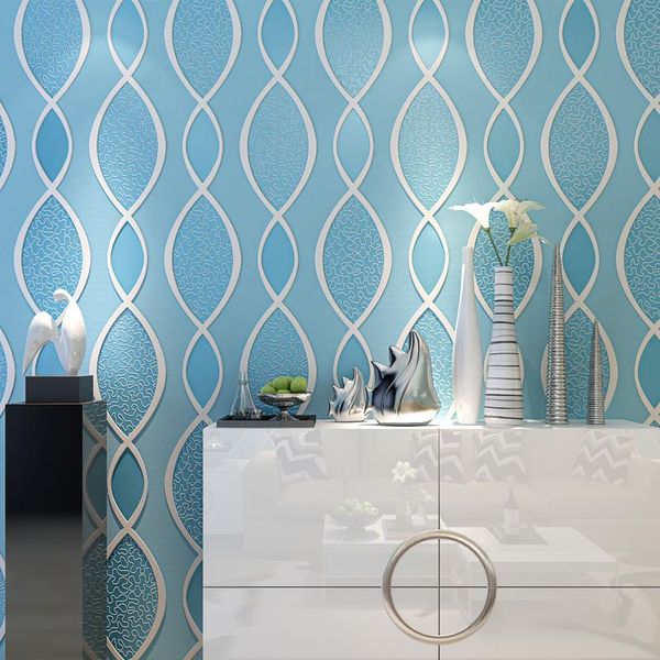 

wallpapers modern non-woven wallpaper 3d corrugated bedroom living room