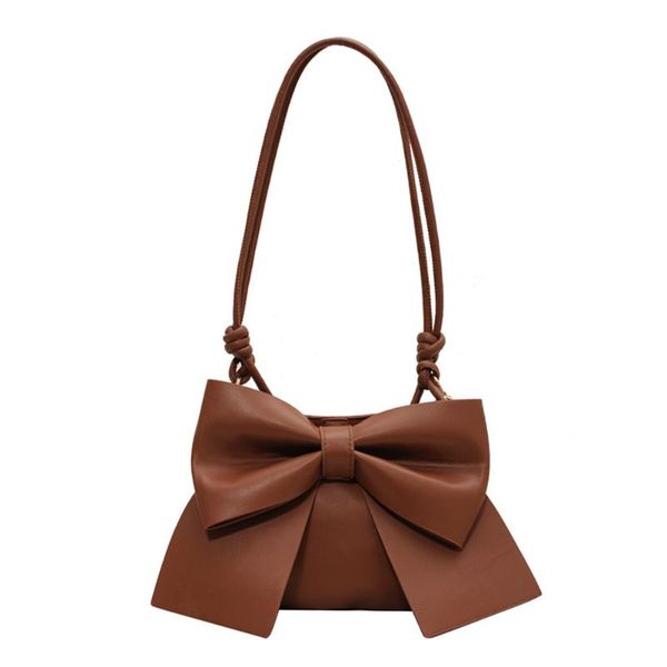 

evening bags fashion bowknot shoulder bag retro straddle casual small leather messenger