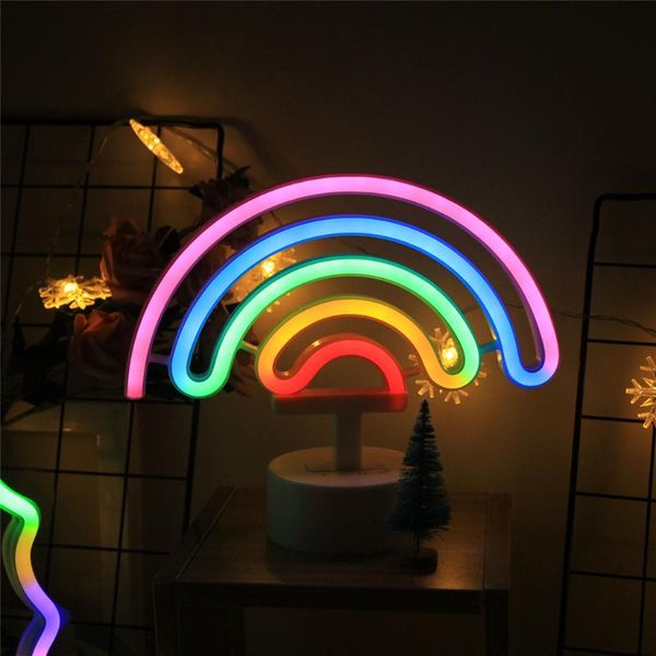 

night lights xyxp cute rainbow neon sign,led light/lamp for dorm decor,rainbow decor lamps,wall girls bedroom