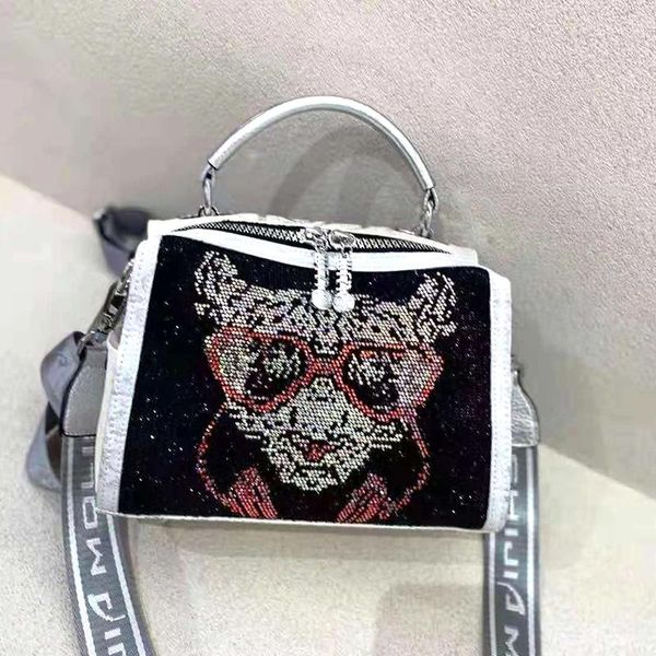 

fancy luxury designer bag women crossbody animal print rhinestone handle handbag tote shoulder ita sac brand bolsa evening bags