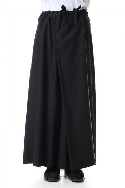 

men's pants 2021 hair stylist fashion irregular asymmetric pleats culotte wide leg plus size costumes, Black