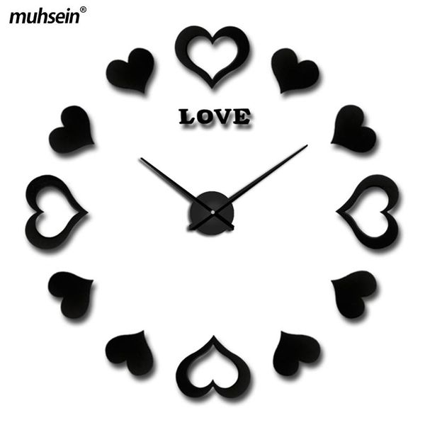 

wall clocks muhsein large clock eva acrylic big 3d diy mirror stickers quartz modern home decoration