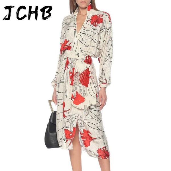 

spring / winter fashion v- high waist street style loose elastic tie mid length print dress 7b0376 casual dresses, Black;gray