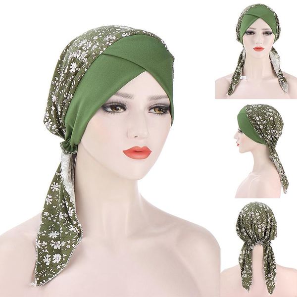 

2021 summer new forehead cross head wrap women inner hijabs cap muslim head scarf turban hat ready to wear ladies accessories, Blue;gray
