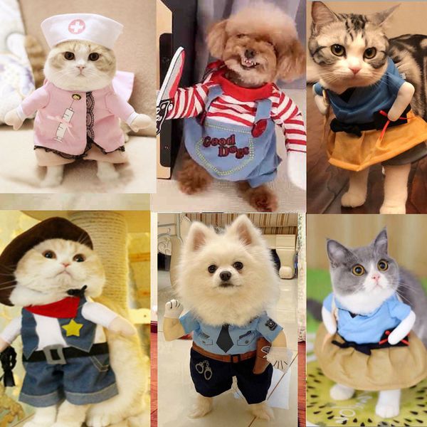 

funny halloween pet cloth stand up cat dog suppli