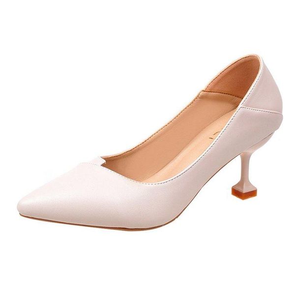 

dress shoes 2021 spring korean version of the wild pointed high heels 5cm fine with street shooting trend comfortable, Black