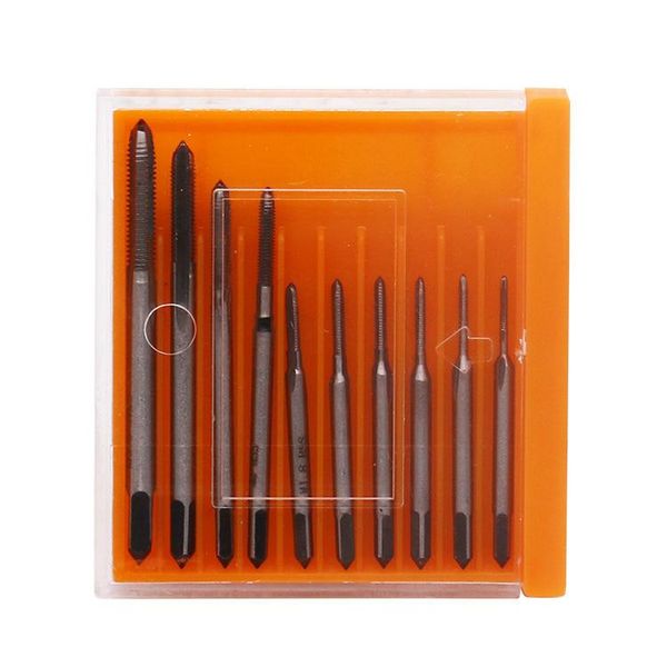 

hand tools 10pc miniature tap clock mini thread combination pack more than specification 10 pcs plastic boxed m1-m3.5