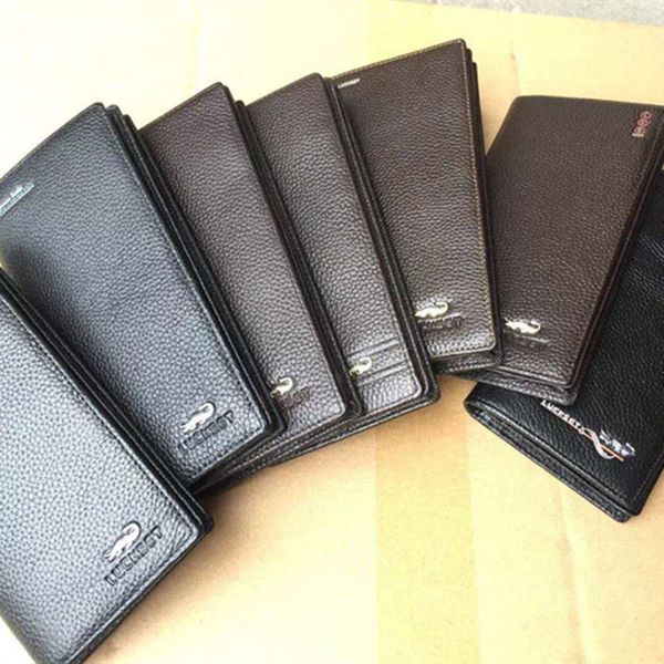 

special price: men's suit bag with split grain on the layer of cow leather, men's medium and long wallet with genuine leather, Black