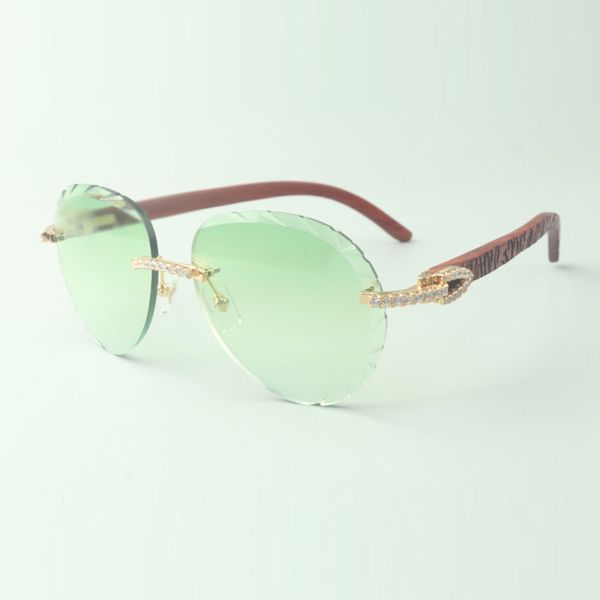 2022 Классические Средние Солнцезащитные очки Среднего Алмазы 3524027 С натуральными очками оружия Tiger Wood, прямые продажи, размер: 18-135 мм