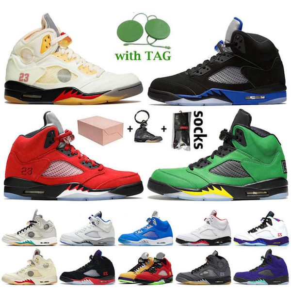 

with box 2021 jumpman 5 5s mens basketball shoes sail racer blue fire red raging bull oregon ducks alternate grape bluebird stealth 2.0, Black