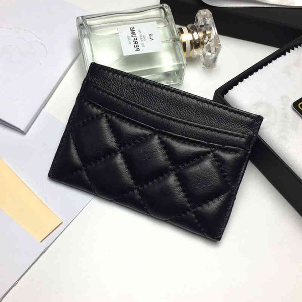 

credit card holder men womens card holders blue lambskin mini wallets genuine leather coin purse pocket interior slot pocket, Red;black