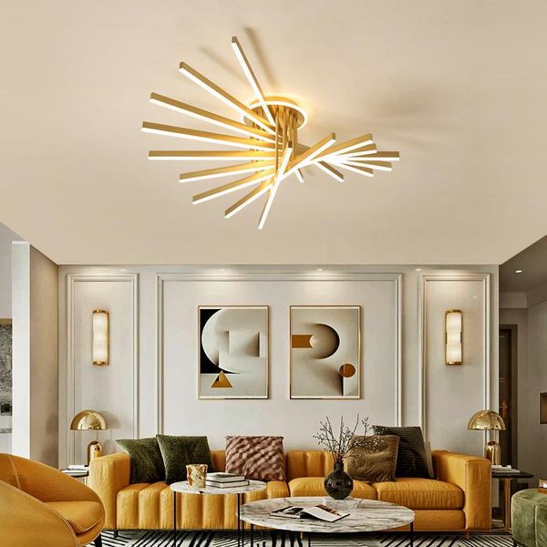 

chandeliers fkl modern chandelier fan-shaped creative led lights dimmable bedroom living room hall ceiling lamps