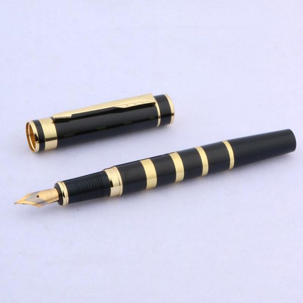 

standard gift metal office school black golden fountain pen pens