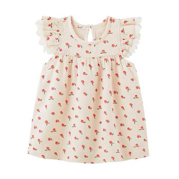 

girl's dresses baywell est summer dress baby girl clothes 1-4 years princess costume infant girls pattern printed birthday party, Red;yellow