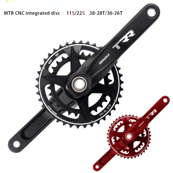 

bike heels & chainwheels crankset bicycle sprocket 38/28t aluminum alloy cnc machining gxp mtb parts shimanoxt 105
