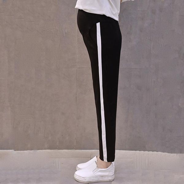

maternity bottoms plus size pregnant women pants cotton summer casual spring and autumn nine harem loose bottoming trousers, White
