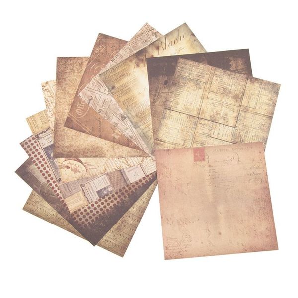 

24-vellen vintage background paper for journal diary planner scrapbooking decor 40ja