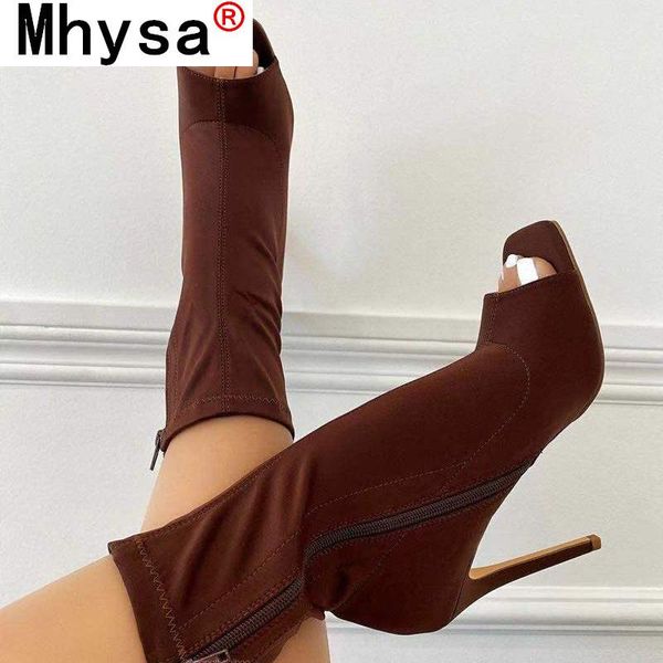 

fashion fish mouth women's shoes 2021 summer side zipper women belt heel comfortable casual stiletto high heels dress, Black